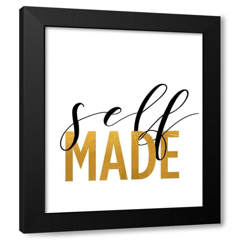 Self Made Black Modern Wood Framed Art Print with Double Matting by Quach, Anna