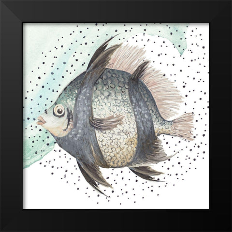 Coastal Fish I Black Modern Wood Framed Art Print by Pinto, Patricia