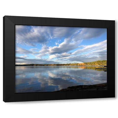 Peaceful Lake Black Modern Wood Framed Art Print by DeRice, Julie