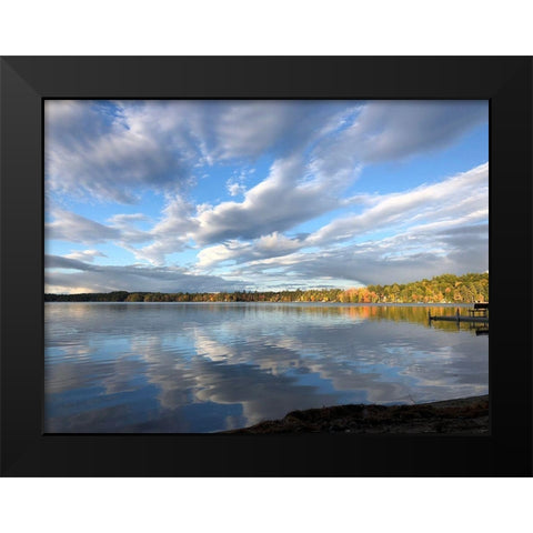 Peaceful Lake Black Modern Wood Framed Art Print by DeRice, Julie