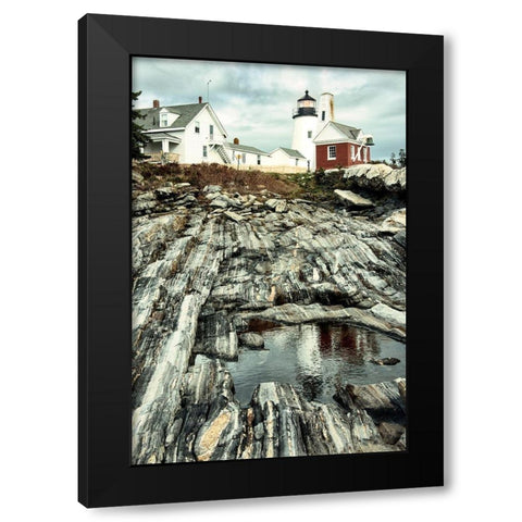 Harbor Land Black Modern Wood Framed Art Print by Amos, Andy