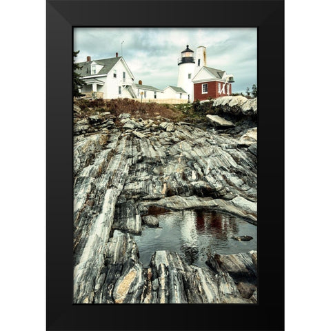 Harbor Land Black Modern Wood Framed Art Print by Amos, Andy