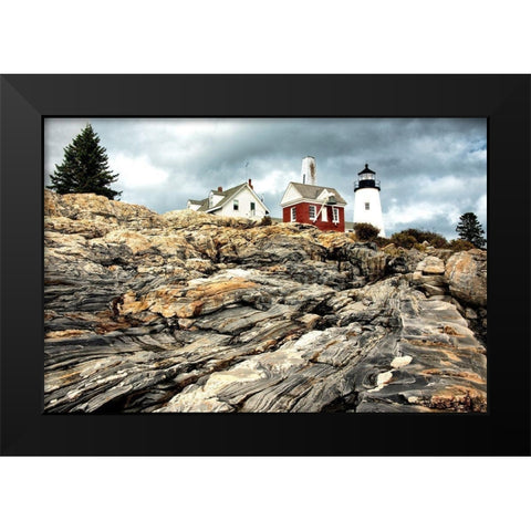 Harbor Lighthouse II Black Modern Wood Framed Art Print by Amos, Andy
