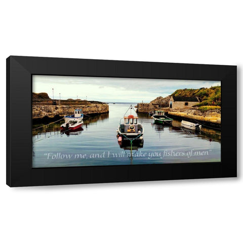 Follow Me Black Modern Wood Framed Art Print with Double Matting by Amos, Andy