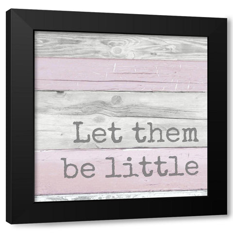 Let Them Be Little Black Modern Wood Framed Art Print with Double Matting by Quach, Anna