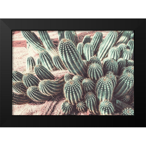 Cactus Muted Burst Black Modern Wood Framed Art Print by Bill Carson Photography