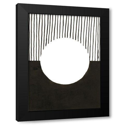 Le Cercle Black Modern Wood Framed Art Print by Amaya