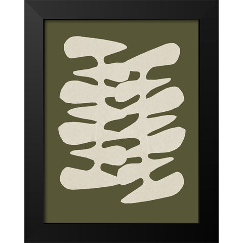 Retro Shapes I Black Modern Wood Framed Art Print by Bucheli, Jen