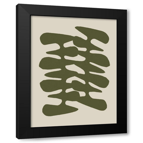 Retro Shapes II Black Modern Wood Framed Art Print by Bucheli, Jen
