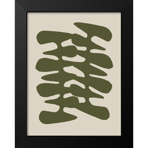 Retro Shapes II Black Modern Wood Framed Art Print by Bucheli, Jen