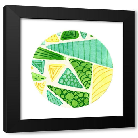 Retro Circle II Black Modern Wood Framed Art Print with Double Matting by Bucheli, Jen