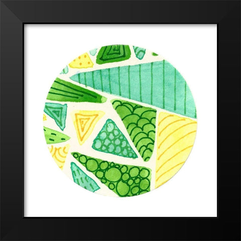 Retro Circle II Black Modern Wood Framed Art Print by Bucheli, Jen