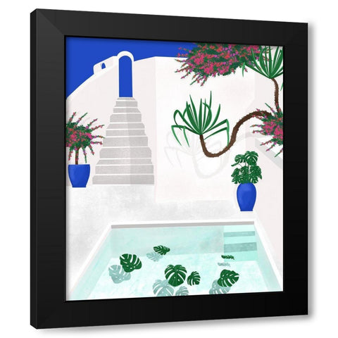 Living In Greece Black Modern Wood Framed Art Print with Double Matting by Bucheli, Jen