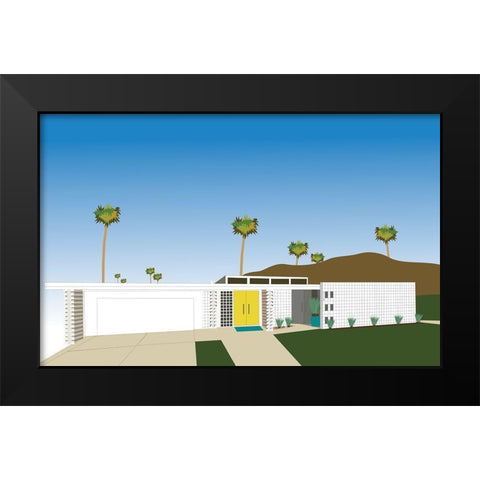 Palm Spring Living II Black Modern Wood Framed Art Print by Bucheli, Jen