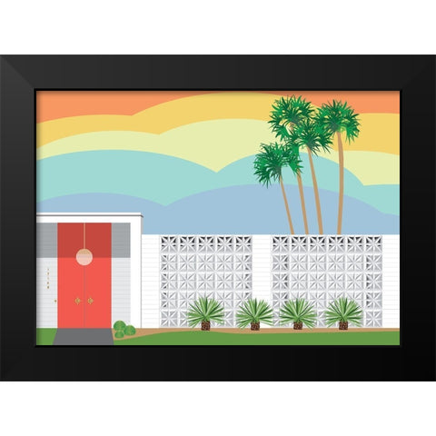 Palm Springs Sunset Black Modern Wood Framed Art Print by Bucheli, Jen