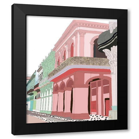 Mid Town Black Modern Wood Framed Art Print with Double Matting by Bucheli, Jen