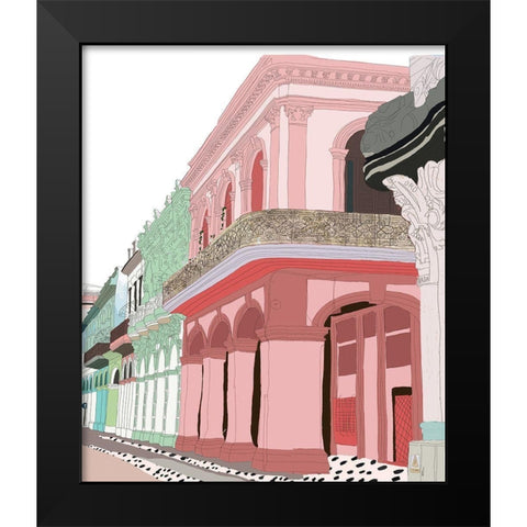 Mid Town Black Modern Wood Framed Art Print by Bucheli, Jen