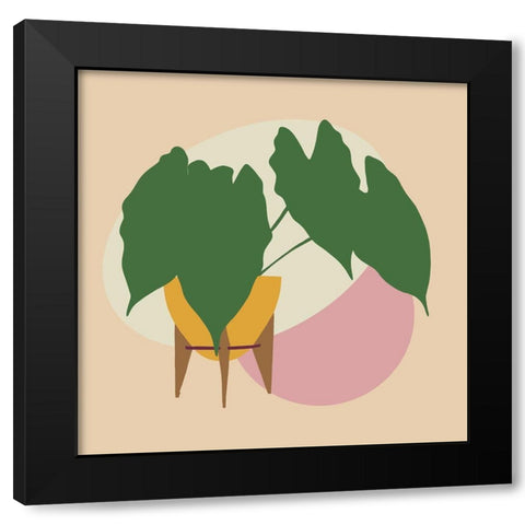 Mod Potted Plant 1 Black Modern Wood Framed Art Print by Bucheli, Jen