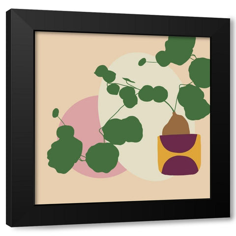Mod Potted Plant 1I Black Modern Wood Framed Art Print with Double Matting by Bucheli, Jen