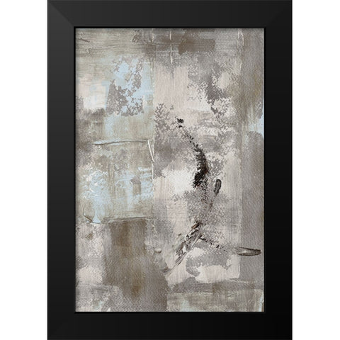 Silver Textured Space II Black Modern Wood Framed Art Print by Loreth, Lanie