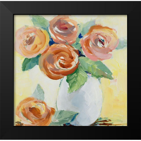 Sunny Blooms Black Modern Wood Framed Art Print by Loreth, Lanie