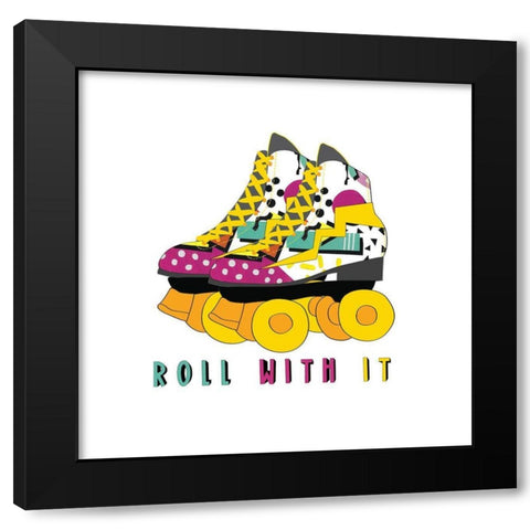 Roll With It Black Modern Wood Framed Art Print with Double Matting by Bucheli, Jen
