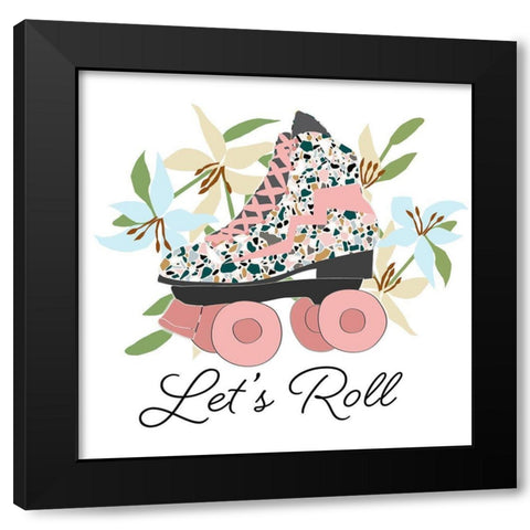 Lets Roll Black Modern Wood Framed Art Print by Bucheli, Jen