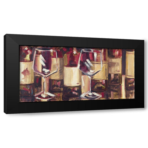 Red Wine with Dinner Black Modern Wood Framed Art Print with Double Matting by French-Roussia, Heather A.