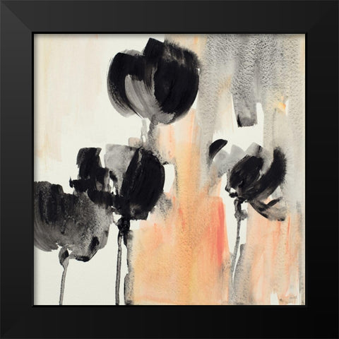 Blushing Tulips II Black Modern Wood Framed Art Print by Loreth, Lanie