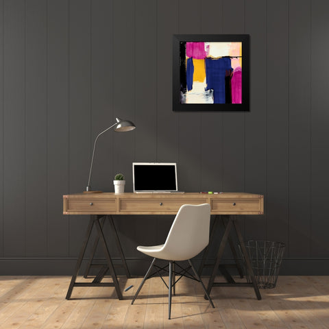 Spontaneous Black Modern Wood Framed Art Print by Loreth, Lanie