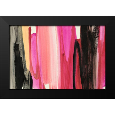 Linear Rainbow I Black Modern Wood Framed Art Print by Loreth, Lanie