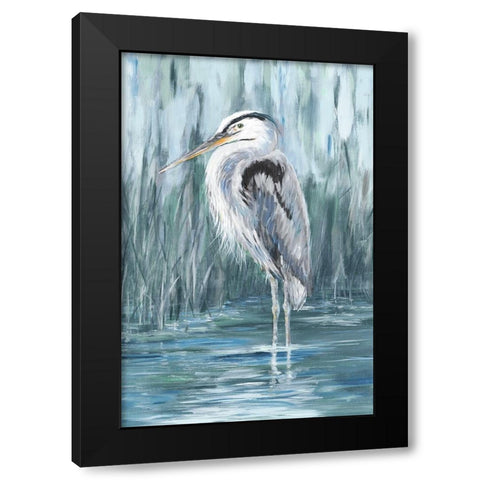 Standing Still Heron II  Black Modern Wood Framed Art Print with Double Matting by DeRice, Julie
