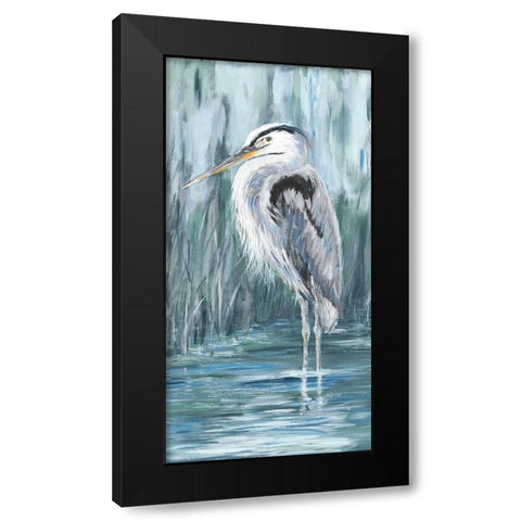 Standing Still Heron II Black Modern Wood Framed Art Print by DeRice, Julie