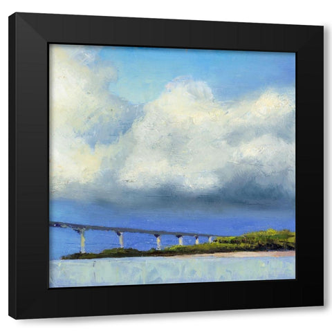 Approaching The Bridge Black Modern Wood Framed Art Print by Green, Jenny