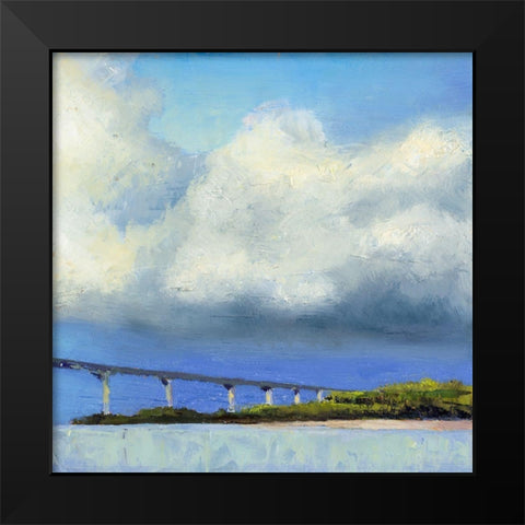 Approaching The Bridge Black Modern Wood Framed Art Print by Green, Jenny