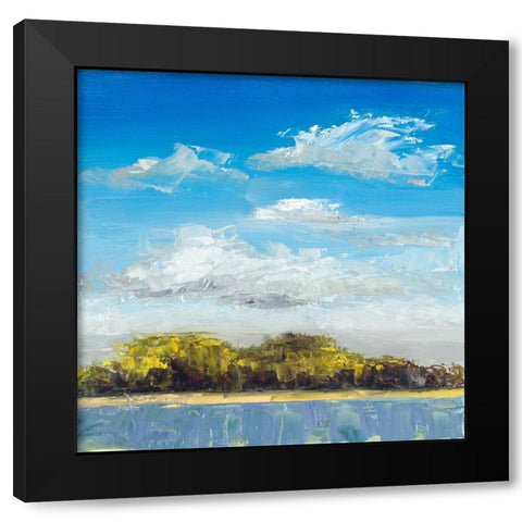 Approaching Shore Black Modern Wood Framed Art Print by Green, Jenny