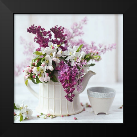 Lovely Lilacs Black Modern Wood Framed Art Print by Gardner, Sarah