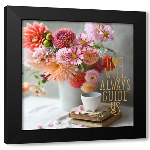God Will Always Guide Us Black Modern Wood Framed Art Print with Double Matting by Gardner, Sarah