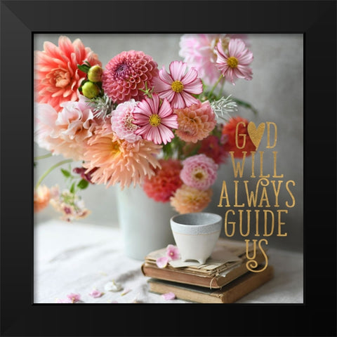 God Will Always Guide Us Black Modern Wood Framed Art Print by Gardner, Sarah