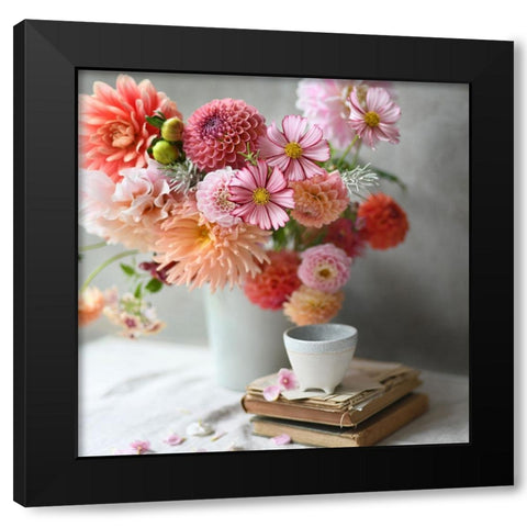 Garden Love Black Modern Wood Framed Art Print by Gardner, Sarah