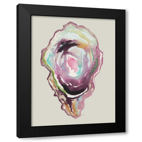 Oyster I Black Modern Wood Framed Art Print with Double Matting by Medley, Elizabeth