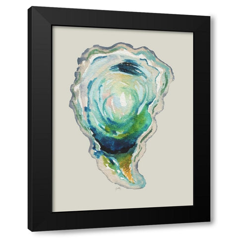 Oyster II Black Modern Wood Framed Art Print with Double Matting by Medley, Elizabeth