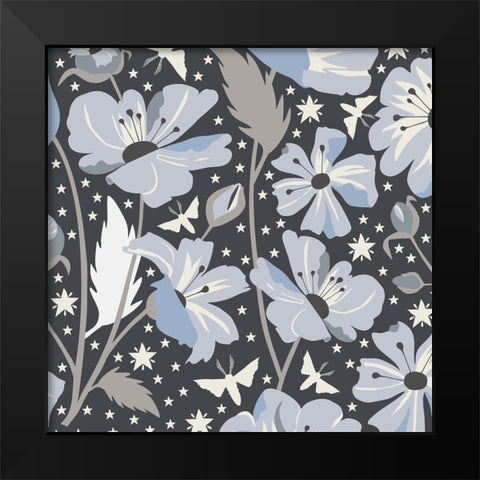 Blue Spellflowers II Black Modern Wood Framed Art Print by Gardner, Sarah