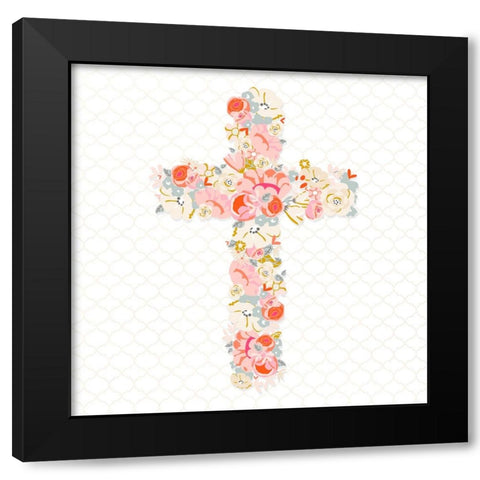 Cross Bouquet I Black Modern Wood Framed Art Print with Double Matting by Gardner, Sarah