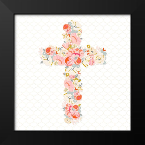 Cross Bouquet I Black Modern Wood Framed Art Print by Gardner, Sarah