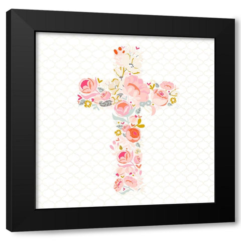 Cross Bouquet II Black Modern Wood Framed Art Print with Double Matting by Gardner, Sarah