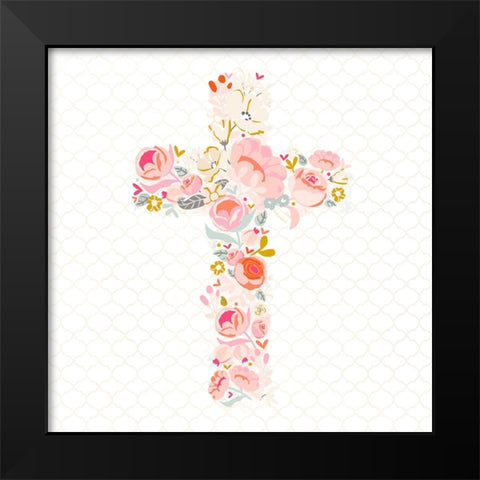 Cross Bouquet II Black Modern Wood Framed Art Print by Gardner, Sarah