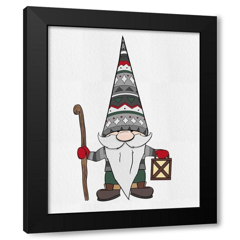 Nature Gnomes II Black Modern Wood Framed Art Print with Double Matting by Edwins, Hugo