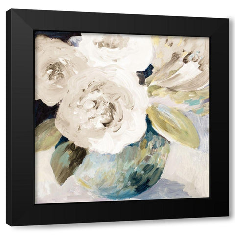Spring Roses Black Modern Wood Framed Art Print with Double Matting by Loreth, Lanie