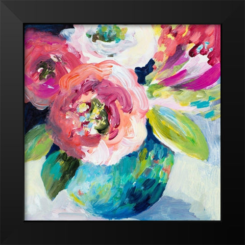 A Pop of Spring Black Modern Wood Framed Art Print by Loreth, Lanie